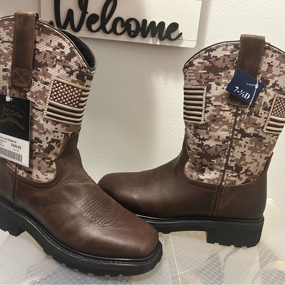 J.B. Dillon Reserve Brown and Tan Boots